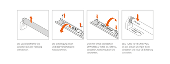 LED tube extrenal system - Installation