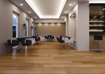 led downlight in restaurant