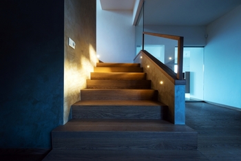 task lighting illuminating stairway