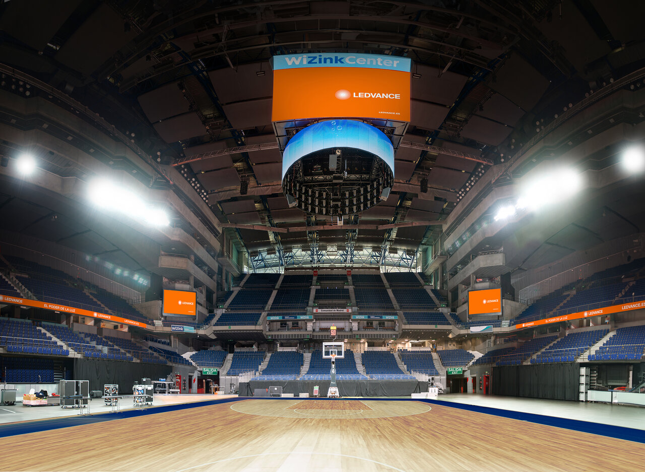Das Spielfeld im WiZink Center, Madrid 