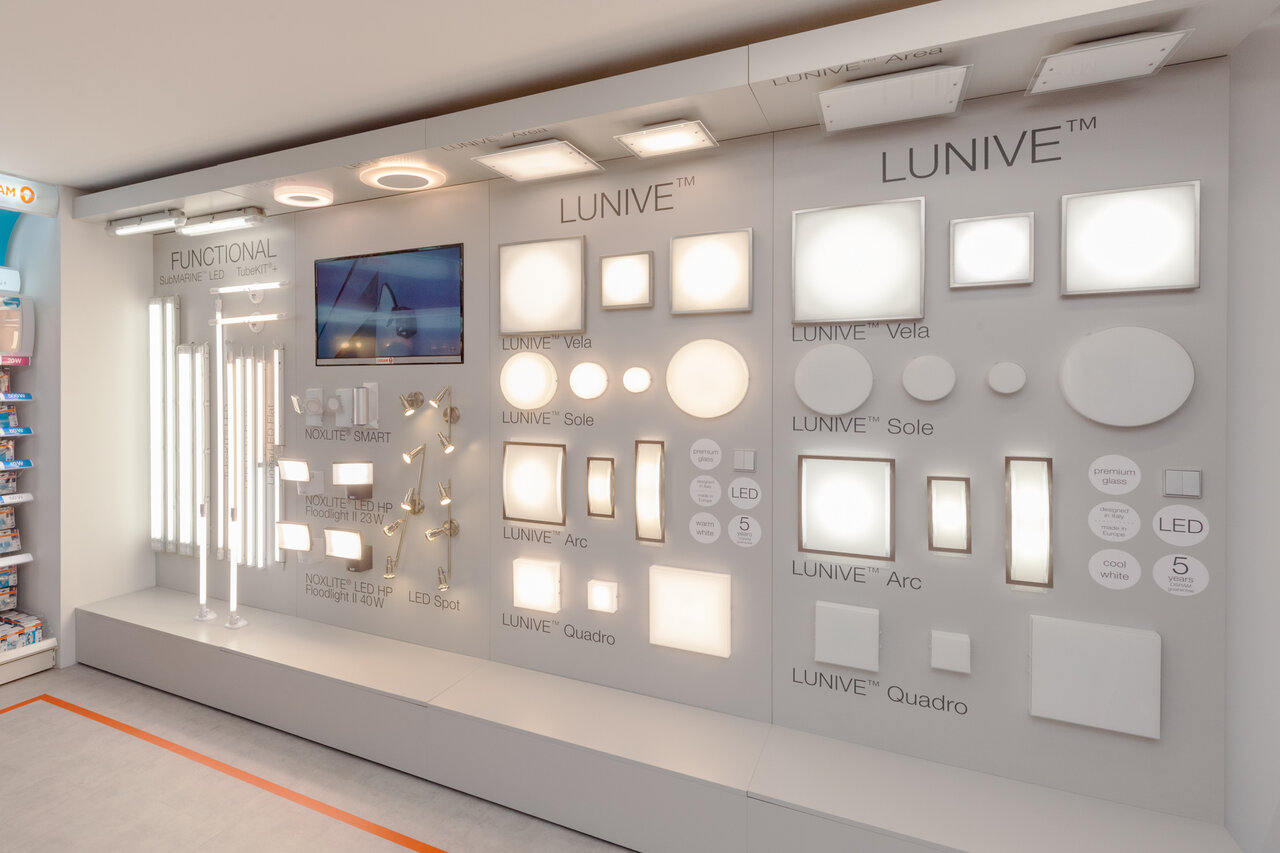  Das neue Leuchtenportfolio für den Einzelhandel wird auf der Light & Building 2016 vorgestellt
